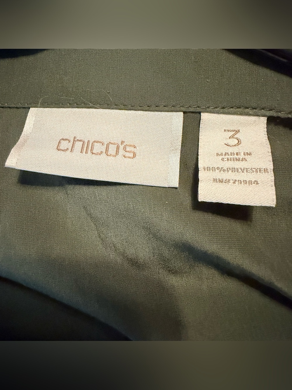 🌼Chico's Olive Green Utility Jacket with Epaulets - Picture 3 of 3